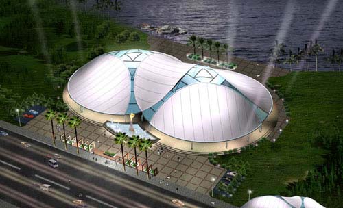 觀(guān)禮臺(tái)ETFE+PTFE膜結(jié)構(gòu)